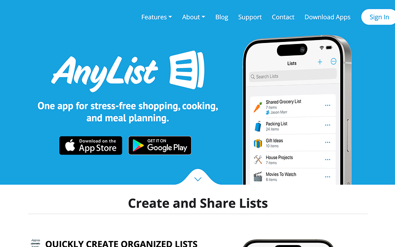 AnyList grocery list app