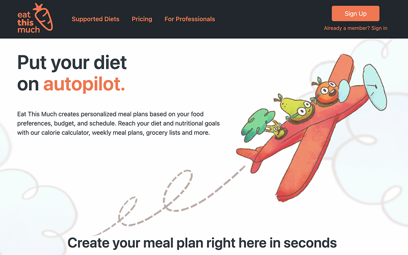 Eat This Much meal planning app