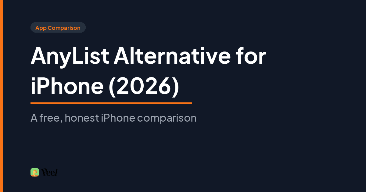 AnyList alternative for iPhone comparison