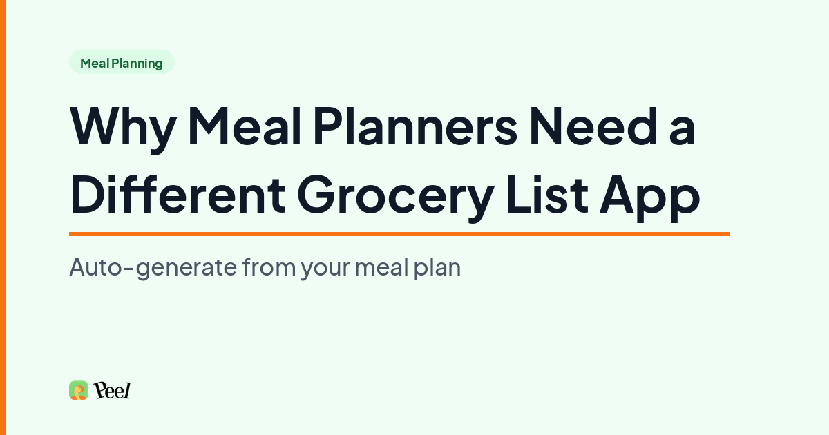 Best grocery list app for meal planners: auto-generate from your meal plan