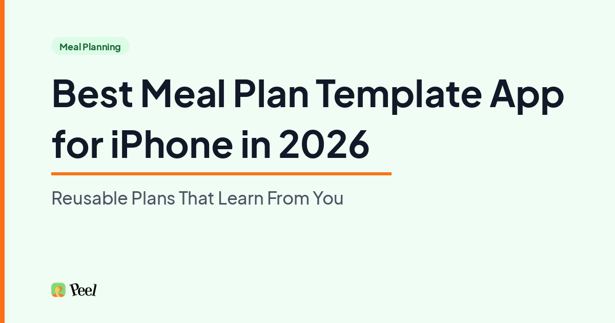Best meal plan template app for iPhone