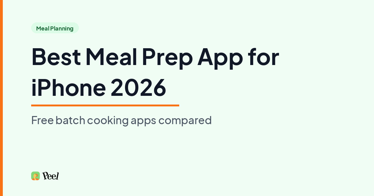 Best meal prep app for iPhone 2026 compared