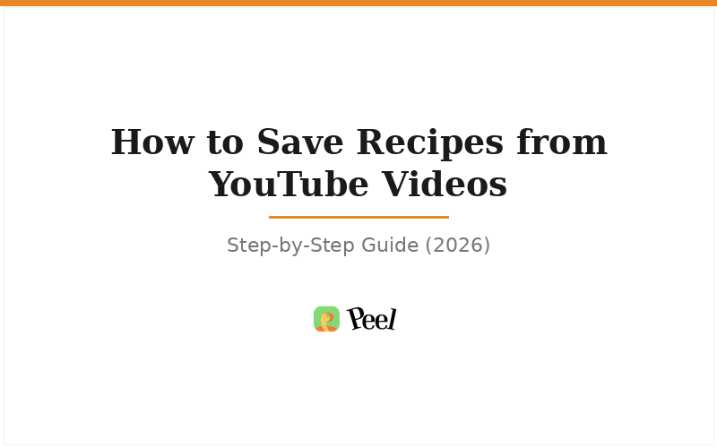 How to save recipes from YouTube videos
