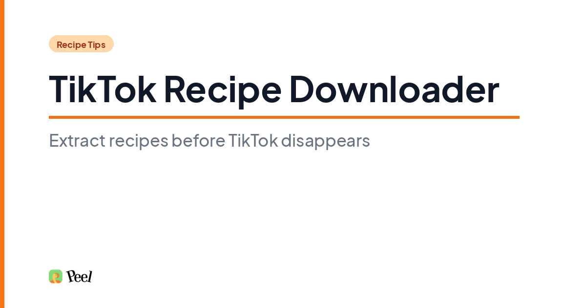 iPhone showing TikTok recipe downloader options compared — video downloader MP4 versus Peel recipe extractor with structured ingredients