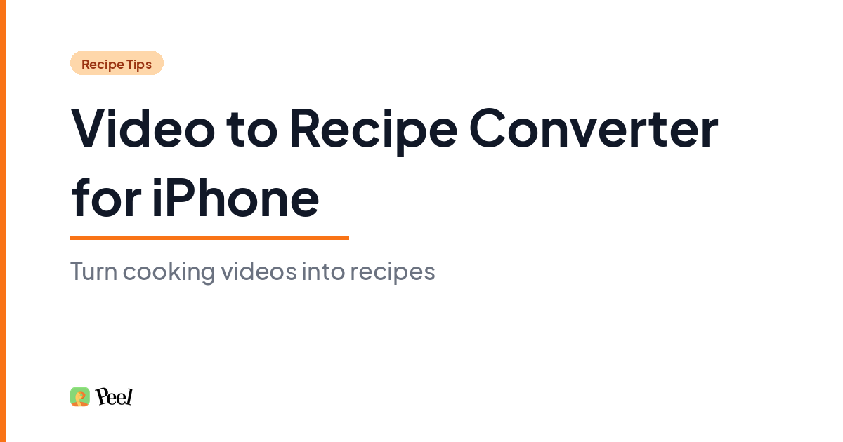 Convert a TikTok, Instagram, or YouTube cooking video into a saved recipe on iPhone