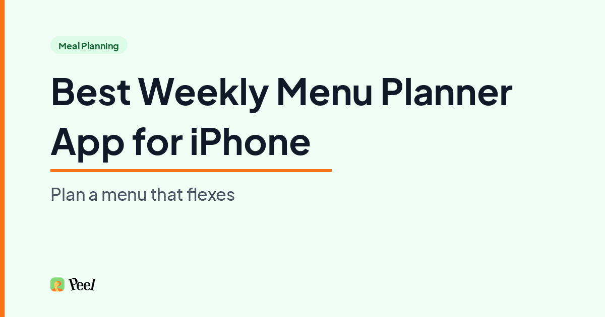 Best weekly menu planner app for iPhone