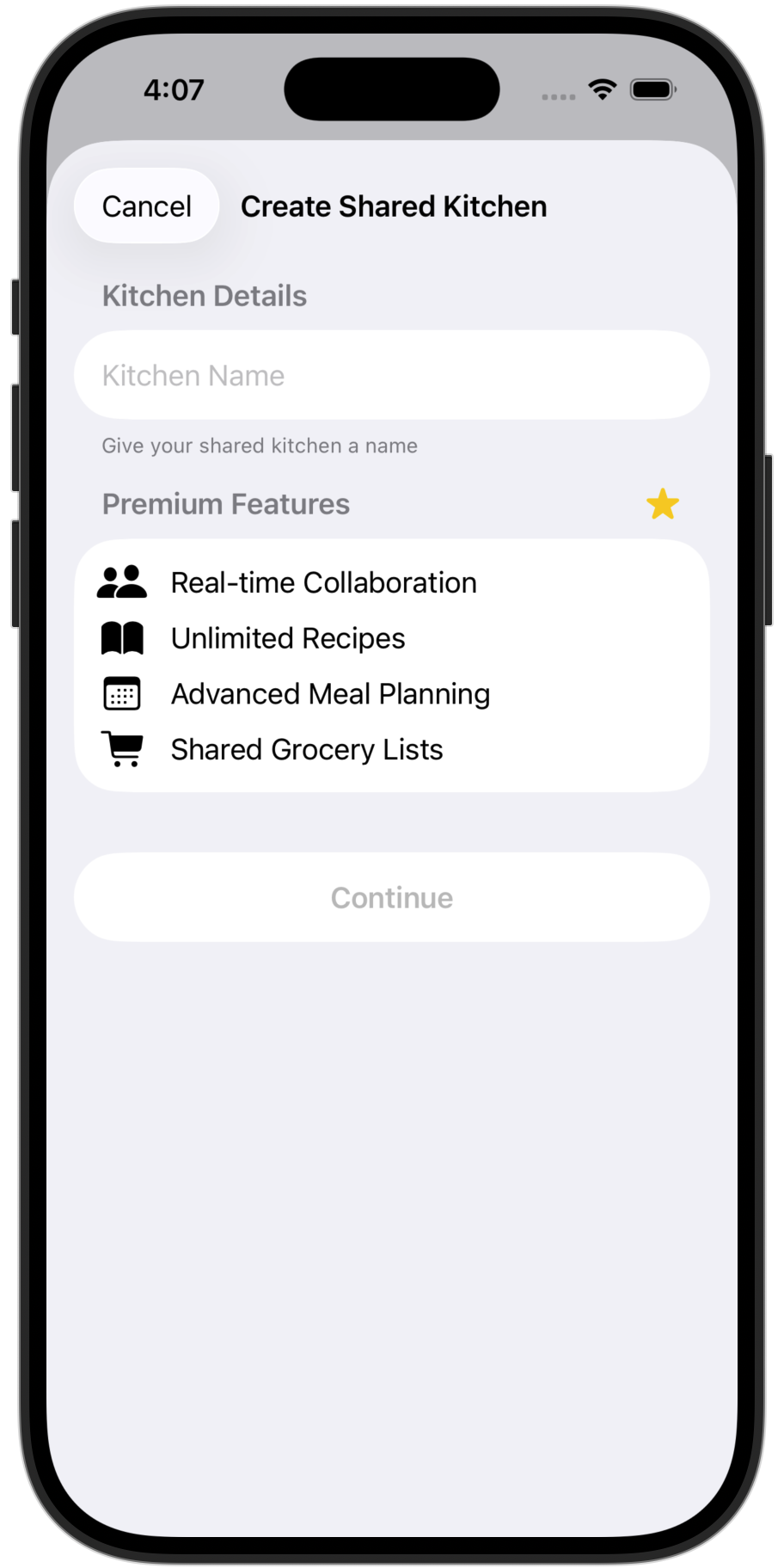 Create a shared kitchen to collaborate with your partner
